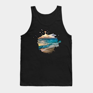 Splash Silhouette Ocean Tank Top